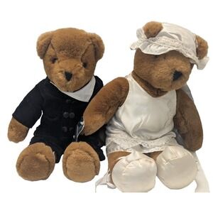 1983 Bride and Groom from Carousel by Guy 16" Plush Stuffed Bears Made In Korea